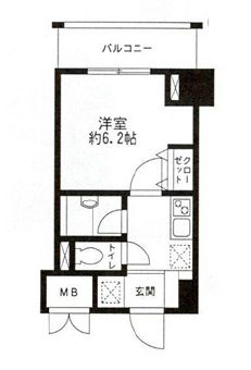 レジディア東品川 808 間取り図