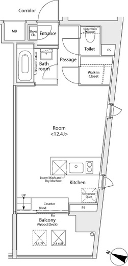 イプセ学芸大学 408 間取り図