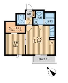 プロスペクト初台 205 間取り図