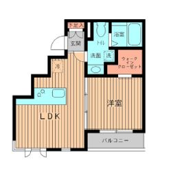 プロスペクト初台 201 間取り図