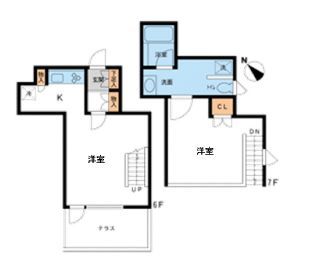 FLEG赤坂 601 間取り図