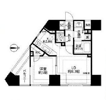 クオリアYZ恵比寿 9階 間取り図