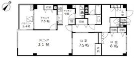 ウィスタリア元麻布 7階 間取り図