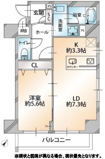 コンシェリア・デュー勝どき 6階 間取り図