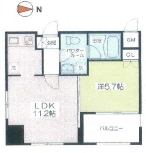 リブレ東新宿 1307 間取り図