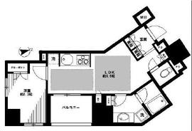 プラウド市谷柳町 2階 間取り図