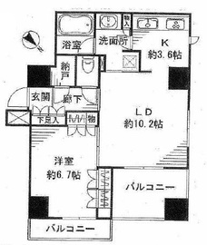 藤和シティホームズ日本橋イースト 9階 間取り図