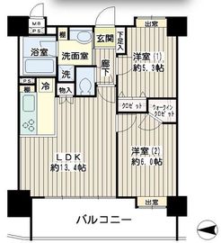 コスモ大崎ツインフォルムマーベルコート 5階 間取り図
