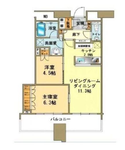 スカイズタワー＆ガーデン 40階 間取り図