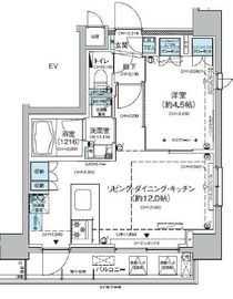 レジディア蒲田5 1210 間取り図