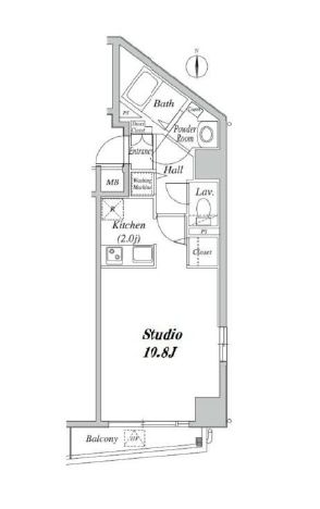 メイクスデザイン西麻布 702 間取り図