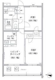 ヒューリックコート雪が谷 202 間取り図