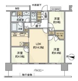 アーバンドックパークシティ豊洲タワー 33階 間取り図