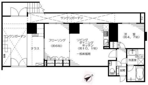 ピアース乃木坂 地下1階 間取り図
