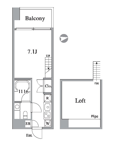 RIZ高輪 404 間取り図
