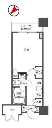 パレステュディオ神楽坂シティタワー 6階 間取り図