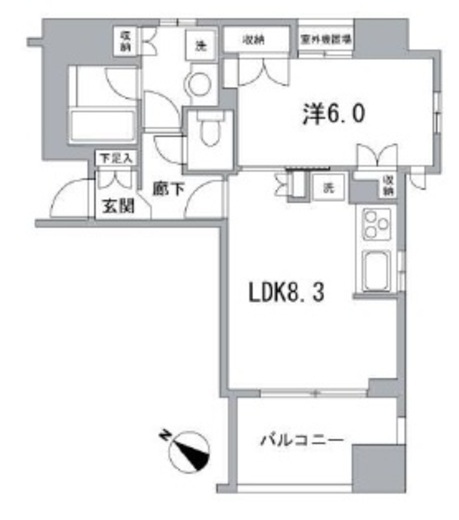 ヴォアール日本橋人形町 3階 間取り図