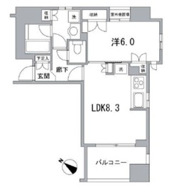ヴォアール日本橋人形町 3階 間取り図