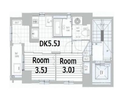 トゥールエトワール麻布 601 間取り図