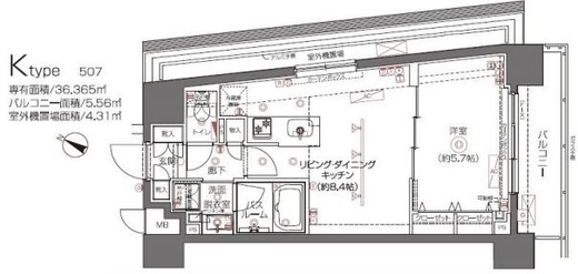 ZOOM都立大学 5階 間取り図