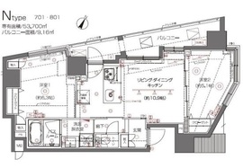ZOOM都立大学 8階 間取り図