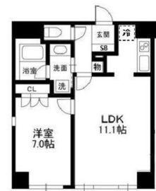 麻布十番ハイツ 501 間取り図