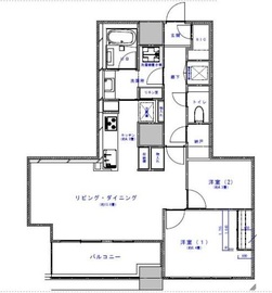 勝どきザ・タワー 46階 間取り図