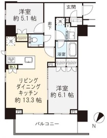 ザ・パークハウスアーバンス東五反田 10階 間取り図