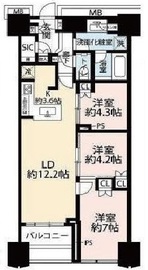 富久クロスコンフォートタワー(Tomihisa Cross)  27階 間取り図