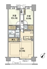 コスモ日本橋浜町 10階 間取り図