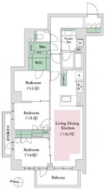 オープンレジデンシア代々木ザ・ハウス 2階 間取り図