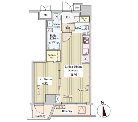 SK-ONE市ヶ谷 403 間取り図