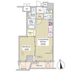 SK-ONE市ヶ谷 403 間取り図