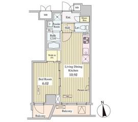 SK-ONE市ヶ谷 403 間取り図