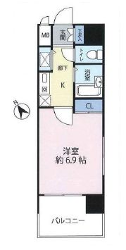 ヴィア・シテラ赤坂 5階 間取り図