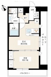 カスタリア新宿御苑 1401 間取り図