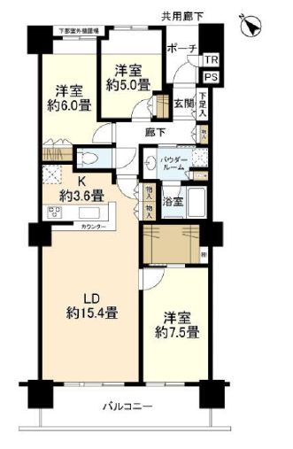 シティタワー品川 34階 間取り図