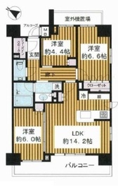 音羽パークハウス 13階 間取り図