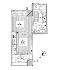 ルネ神楽坂 2階 間取り図