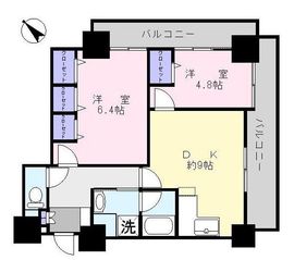 ヴィルヌーブタワー駒沢 6階 間取り図