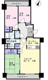 ヴィルヌーブタワー駒沢 8階 間取り図