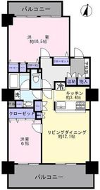 ヴィルヌーブタワー駒沢 19階 間取り図