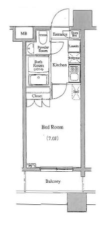 レジディア錦糸町 413 間取り図