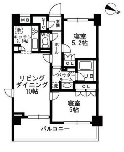 シャンピアグランデ深沢 313 間取り図