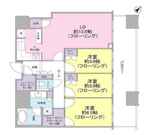 キャピタルゲートプレイス ザ・タワー 42階 間取り図