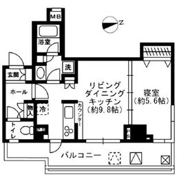 レジディア四谷三丁目 1006 間取り図