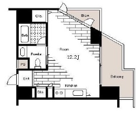 フリーディオ西麻布 9階 間取り図