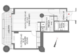 赤坂溜池タワーレジデンス 2409 間取り図