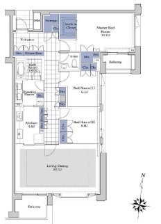 プライムメゾン御殿山 W3F1 間取り図