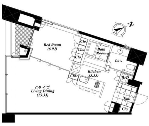 We Will 八丁堀 703 間取り図